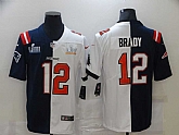 Nike Buccaneers 12 Tom Brady Navy Blue White Super Bowl Patch Split Vapor Untouchable Limited Jersey Dzhi,baseball caps,new era cap wholesale,wholesale hats